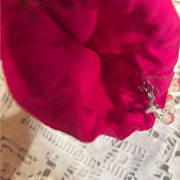 Pink Beaded Drawstring Pouch - Picture 3 of 3